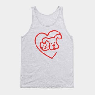 I Love my Dog and Cat Tank Top